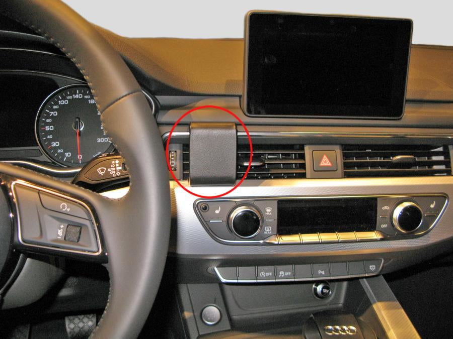 Brodit Auto-Halterung, passive Halterung – für Audi A4 Avant 16, Audi A4 Sedan 16 – Schwarz, ABS-Kunststoff