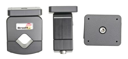 Brodit Auto-Halterung (passiv) – Rohr Ø 19–30 mm, vorgebohrte AMPS-Platte 50×42 mm – Schwarz