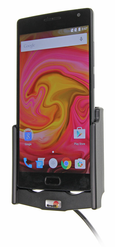 Brodit 521775 Kfz-Ladehalterung – mit Zigarettenanzünder – für OnePlus 2 – Schwarz