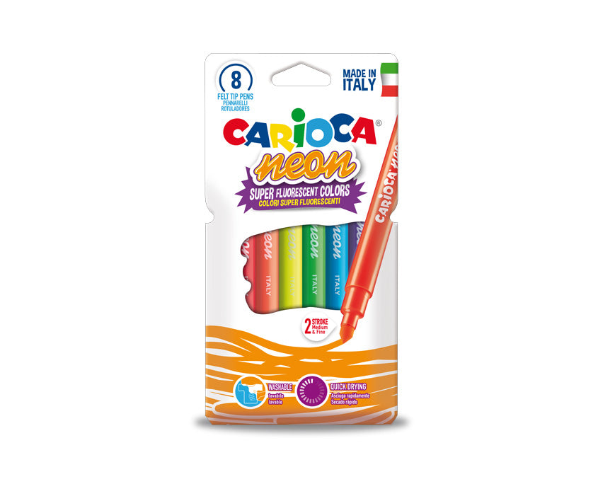 Carioca Filzstifte, Strichbreite 4,7 mm, 8 Farben