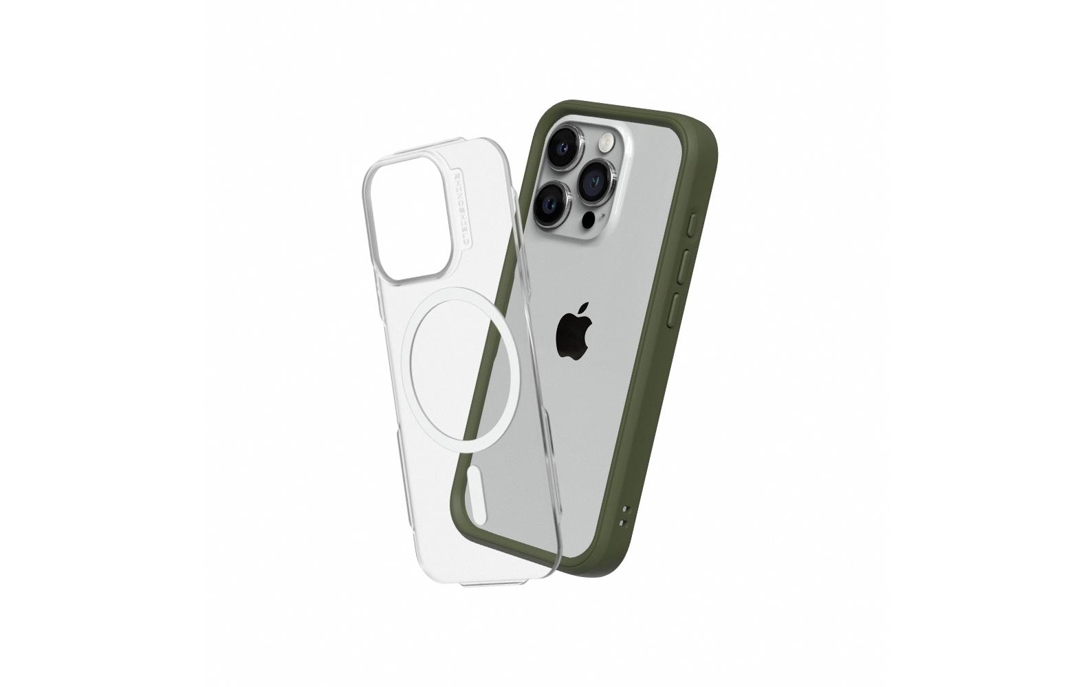 RhinoShield Backcover Mod NX – für Apple iPhone 15 Pro Max – Camo Grün – MagSafe-kompatibel