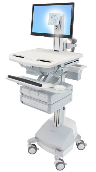 Ergotron StyleView SV44-1341-C – Computerwagen mit LCD-Pivot, 4 Schubladen, mit SLA-Akku, bis 24,0"