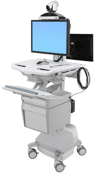 Ergotron StyleView SV44-57T1-C – Dual-Monitor-Wagen – für Monitore bis 24" – Traglast 17,7 kg