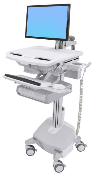 Ergotron Multimedia-Wagen, 2 Fächer, Aluminium, höhenverstellbar
