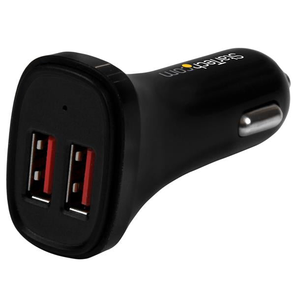 StarTech.com Auto-Ladegerät 24 W – USB-A×2 (2,4 A) – Zigarettenanzünder – für Smartphones & Tablets – Schwarz