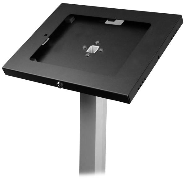 StarTech.com Tablet-Bodenständer – für Tablets bis 9,7", abschliessbar, 1,5 kg Traglast – Schwarz/Silber