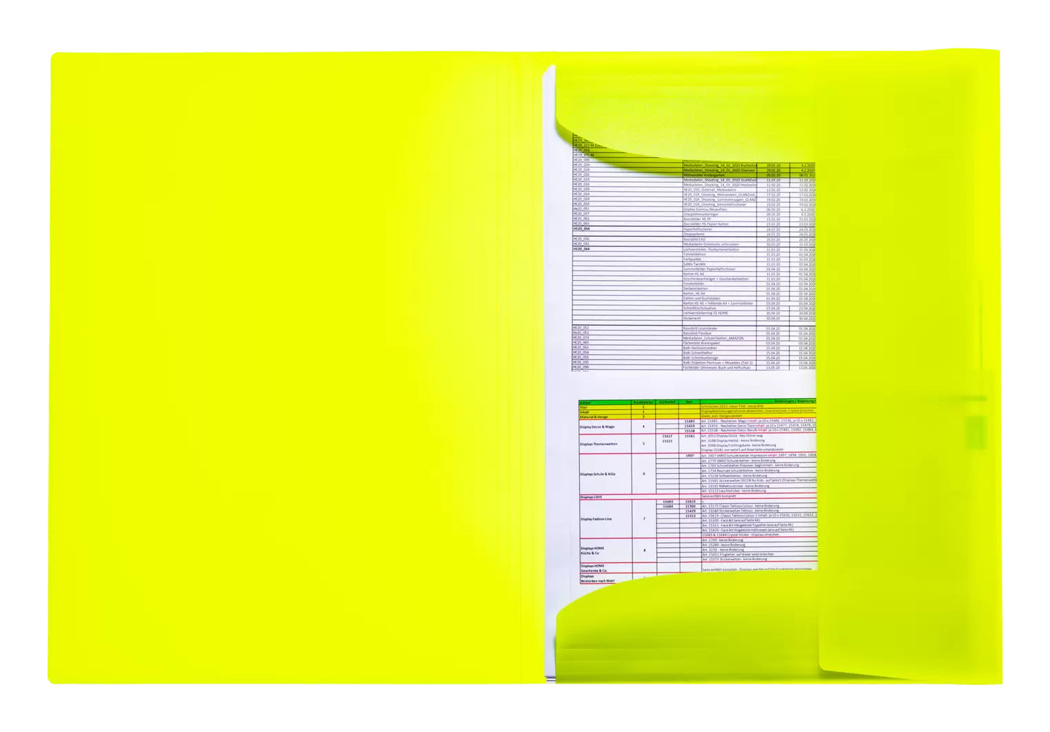 HERMA Gummibandmappe A3 – 3 Klappen, Polypropylen (PP), Gelb, Füllhöhe 40 mm
