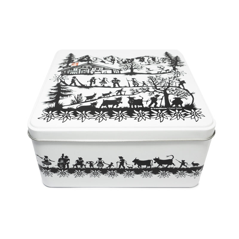 Trendform SWISS TRADITION Aufbewahrungsbox (mit Deckel) – Metall – Weiss – 177 × 85 × 177 mm