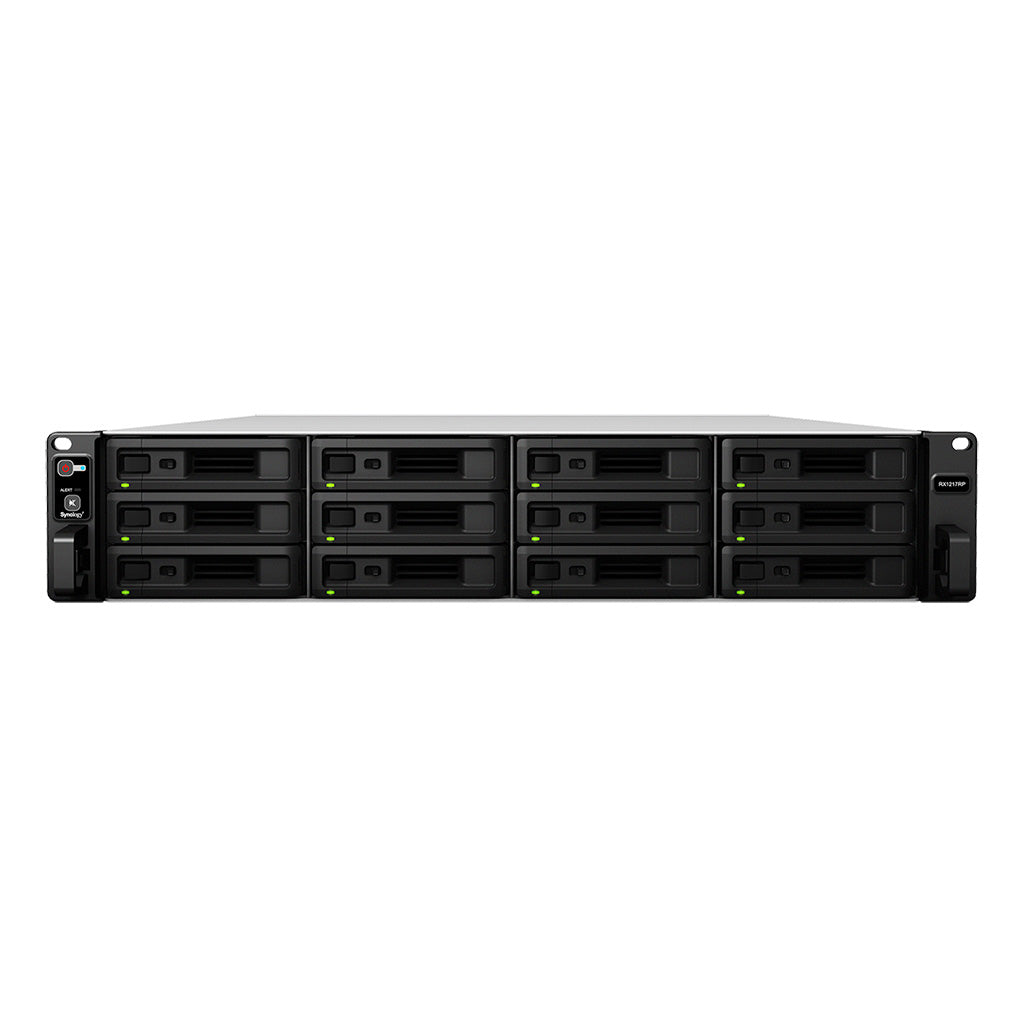 Synology RX1217 – 12-Bay Rack 2U NAS – für 2,5"/3,5" HDD/SSD, SATA