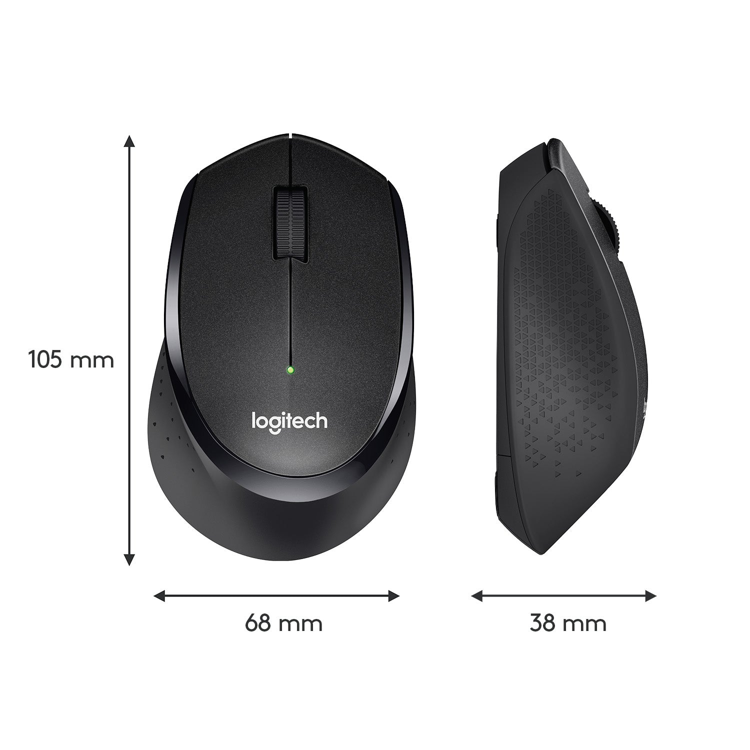 Logitech M330 – Maus – Kabellos (2,4 GHz, USB-Dongle) – 1000 DPI – Rechtshänder – Schwarz