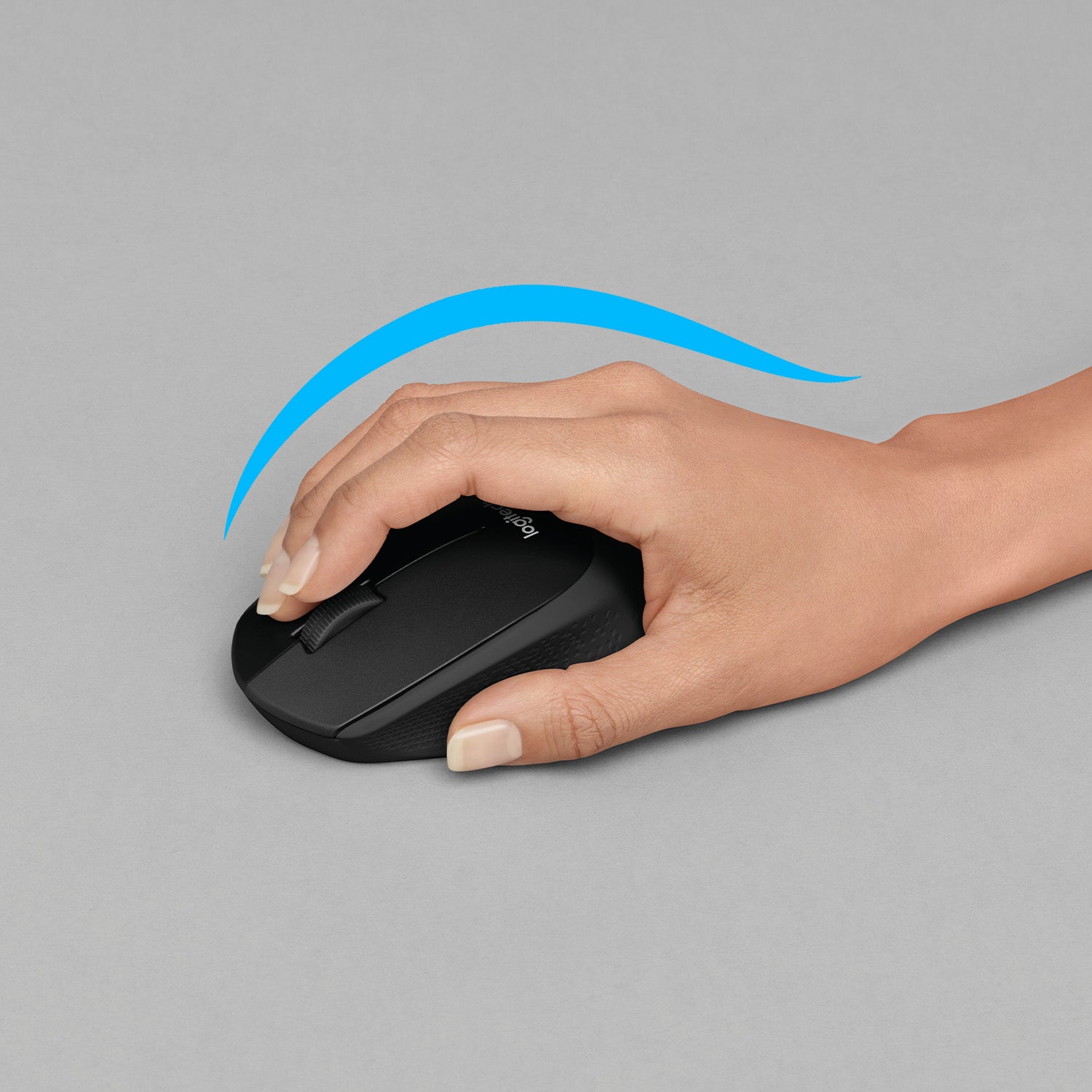 Logitech M330 Silent Plus Maus – kabellos, 2,4 GHz, Silent-Tasten, schwarz