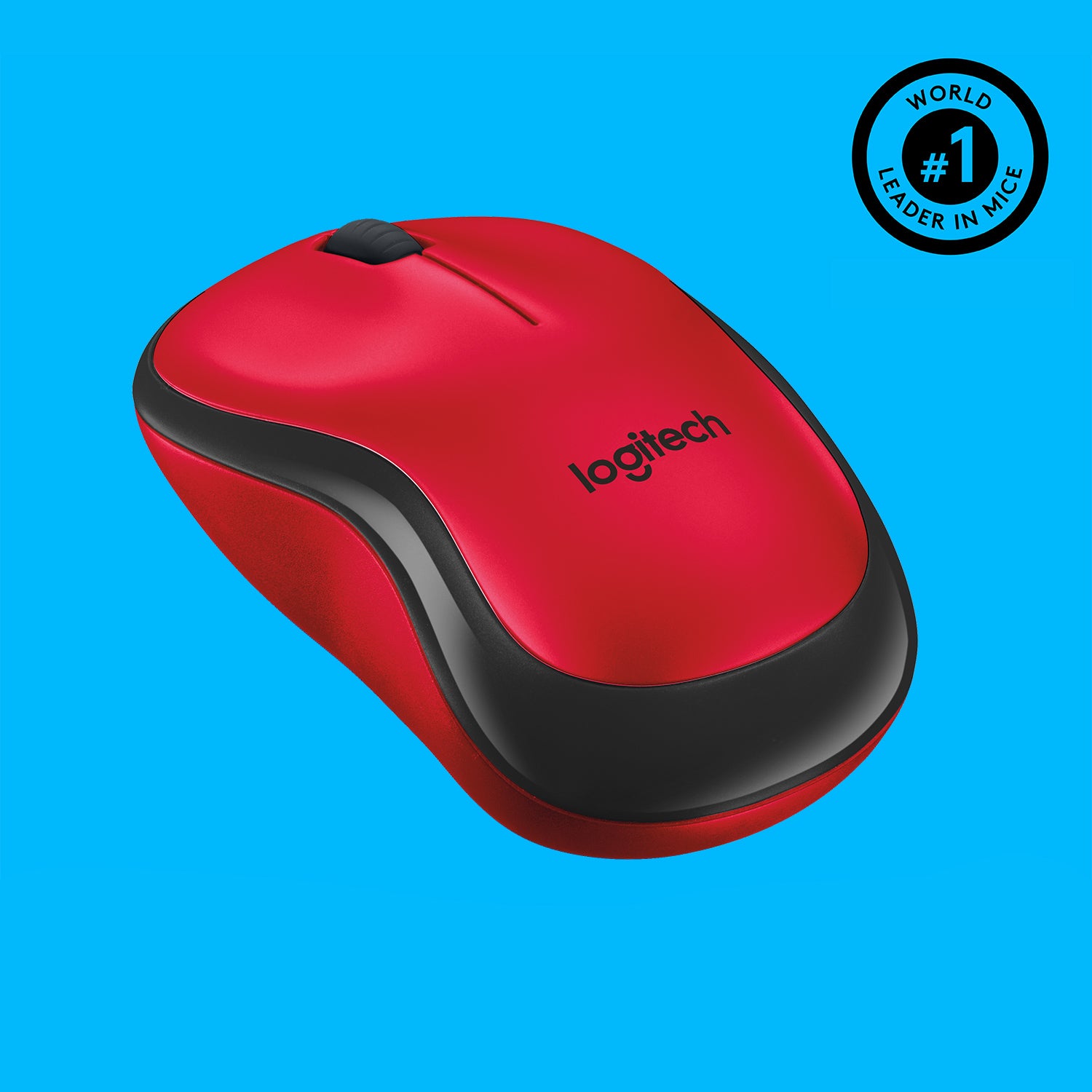 Logitech M220 Silent – Maus – Kabellos (2,4 GHz), beidhändig, Rot
