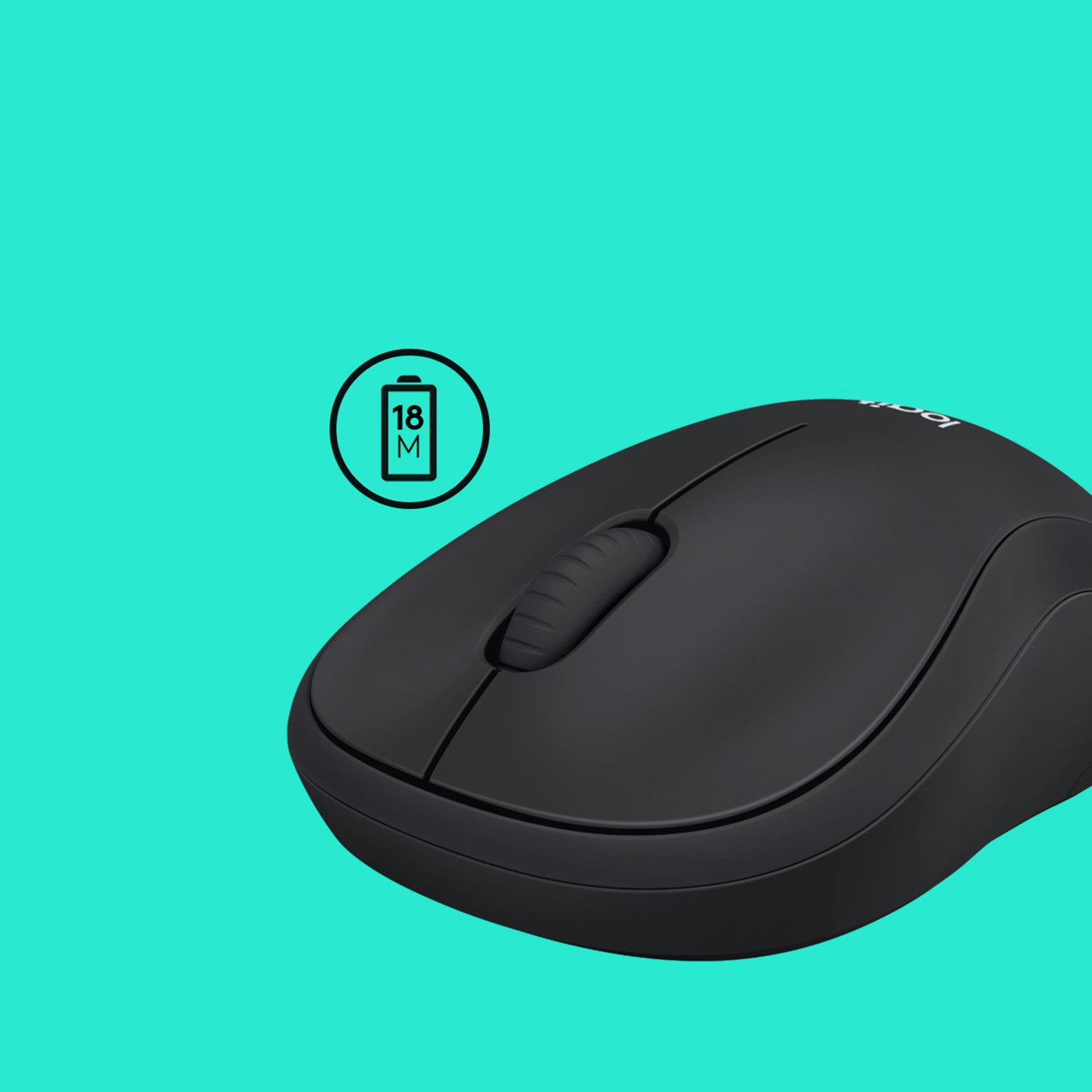 Logitech B220 Silent Maus – kabellos, 2,4 GHz, Silent-Tasten, schwarz