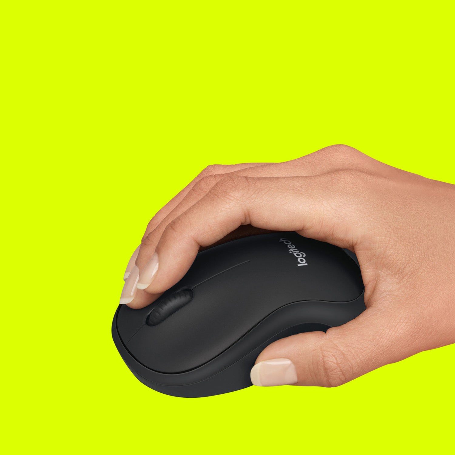 Logitech B220 Silent Maus – kabellos, 2,4 GHz, Silent-Tasten, schwarz