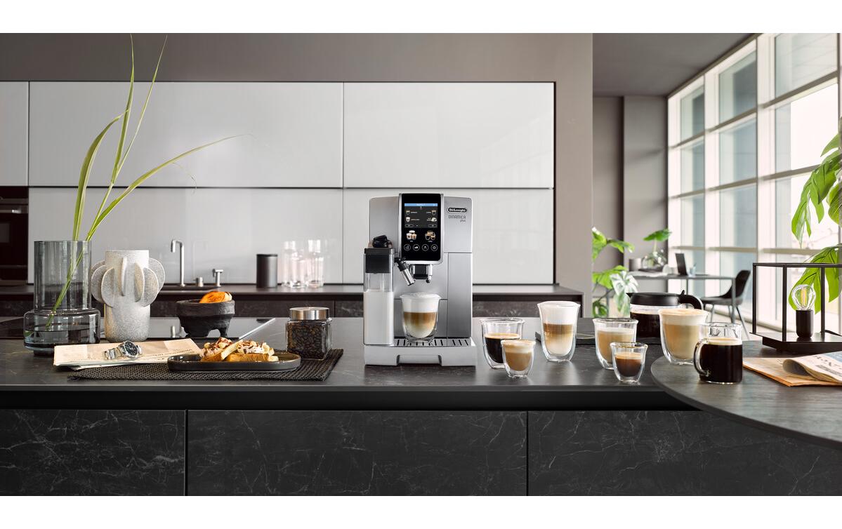 De’Longhi Dinamica Plus ECAM380.85.SB Kaffeevollautomat – 15 bar, 1,8 l, 300 g, Taupe