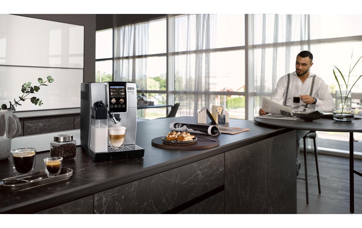 De’Longhi Dinamica Plus ECAM380.85.SB Kaffeevollautomat – 15 bar, 1,8 l, 300 g, Taupe