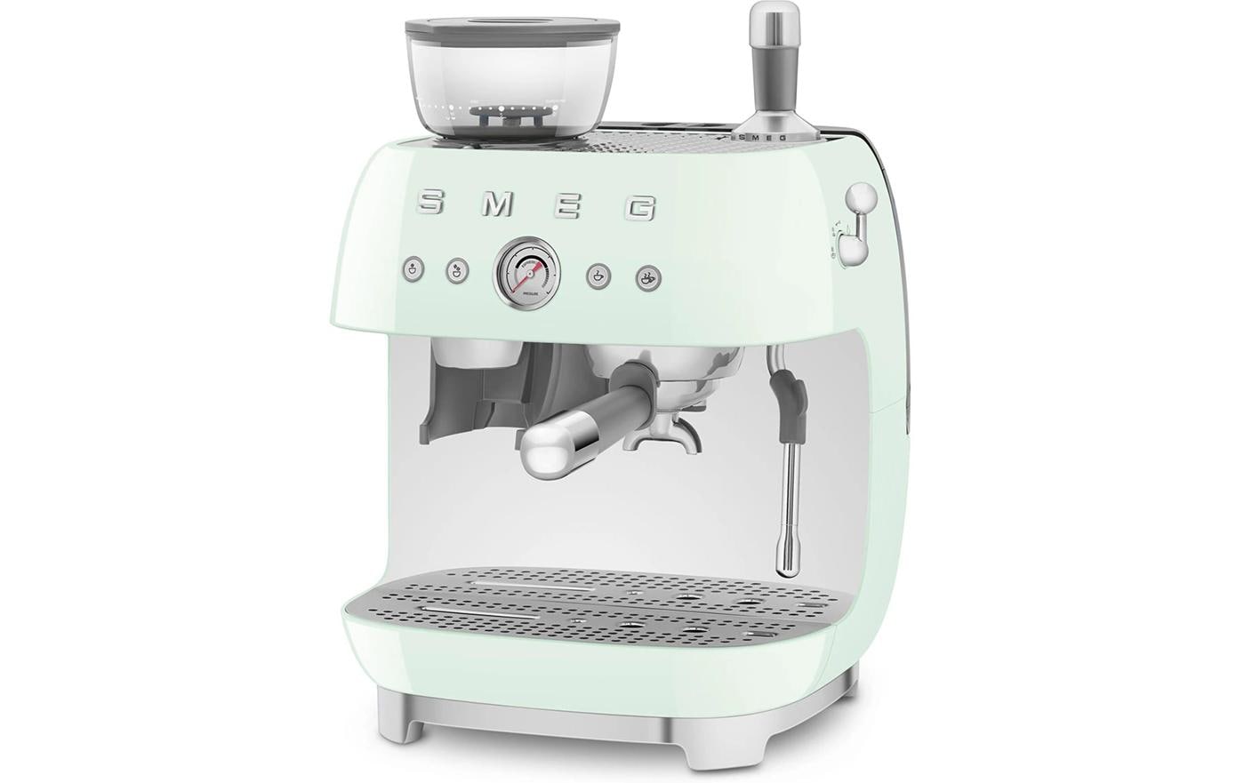 Smeg 50's EGF03PGEU Siebträgermaschine – 15 bar, 2,4 l, 250 g, Kegelmahlwerk, Grün