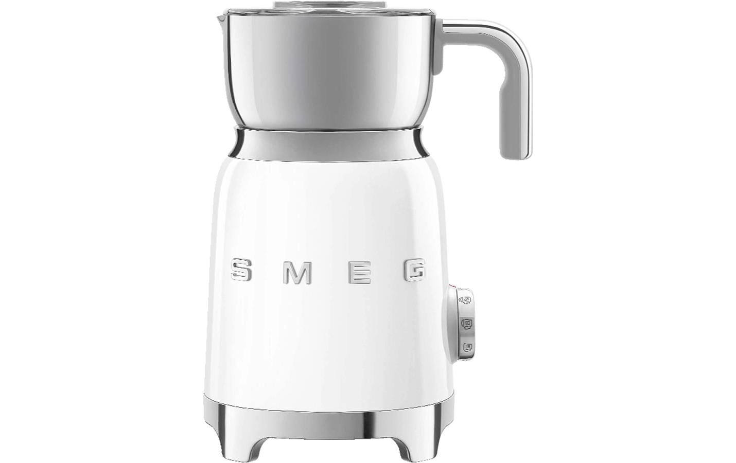 Smeg Elektrischer Milchschäumer MFF11WHEU – Füllmenge 600 ml, 500 W, Weiss