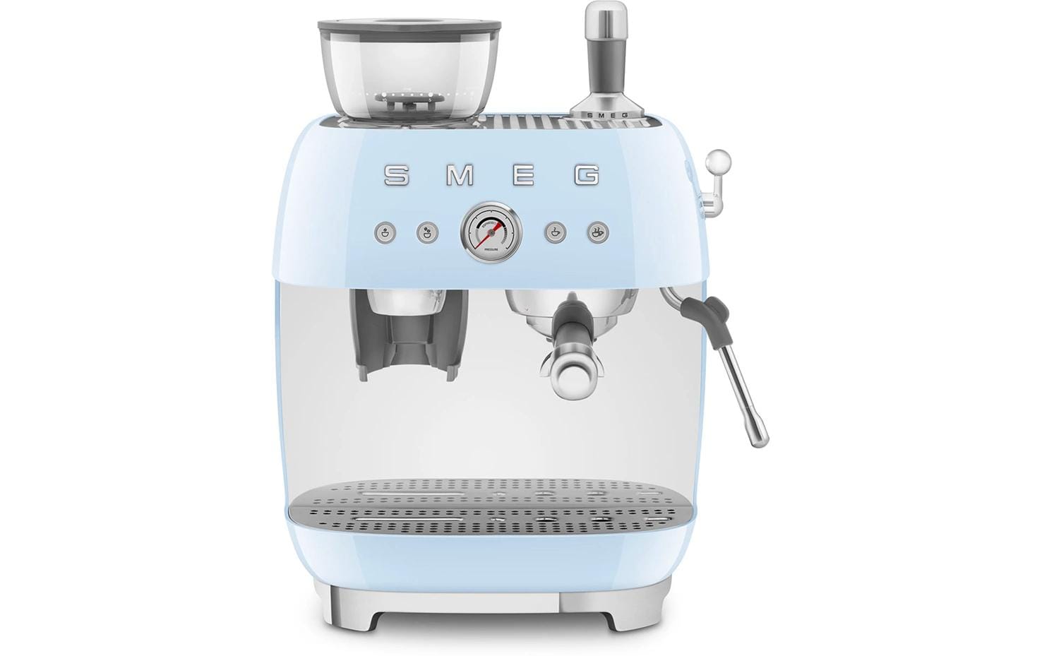 Smeg 50's EGF03PBEU Siebträgermaschine – 15 bar, 2,4 l, 250 g, Kegelmahlwerk, Blau
