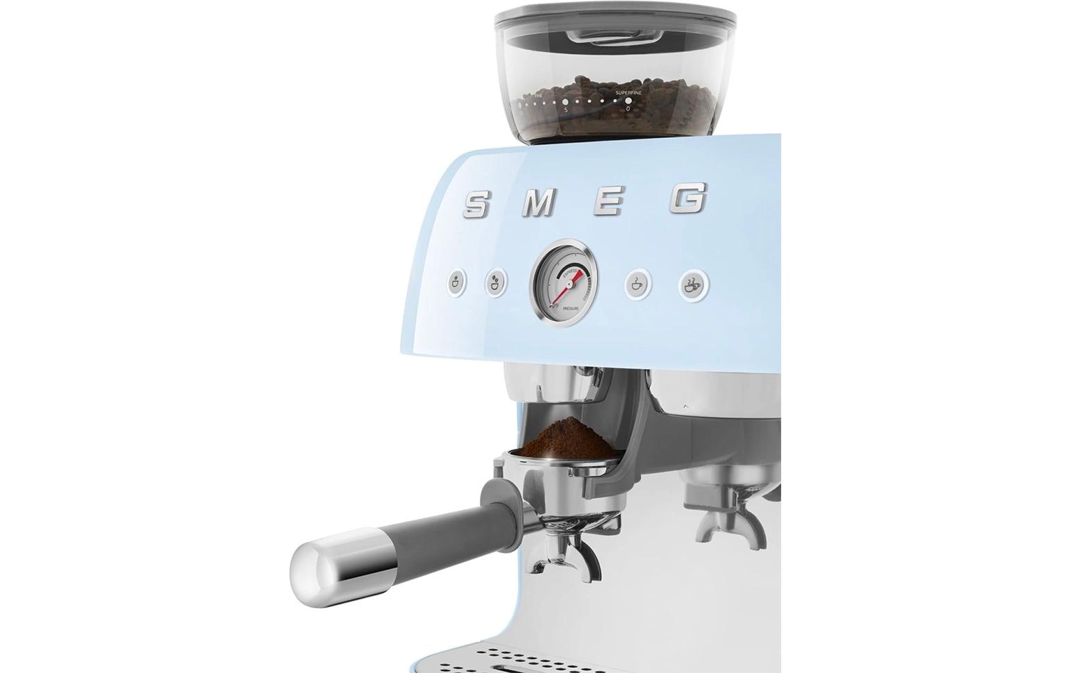 Smeg 50's EGF03PBEU Siebträgermaschine – 15 bar, 2,4 l, 250 g, Kegelmahlwerk, Blau