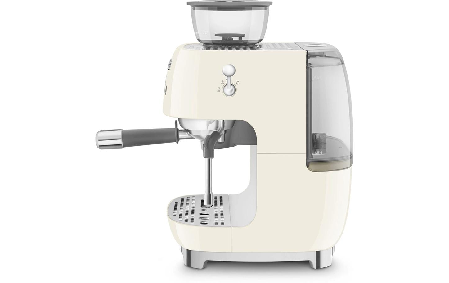 Smeg 50's EGF03CREU Siebträgermaschine – 15 bar, 2,4 l, 250 g, Kegelmahlwerk, Crème