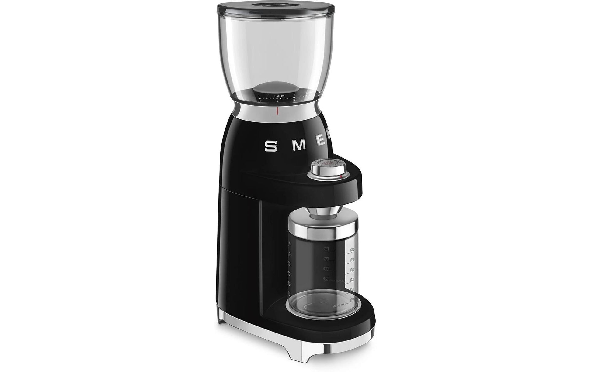 Smeg Kaffeemühle CGF11BLEU – Kegelmahlwerk, 350 g, 150 W, Schwarz