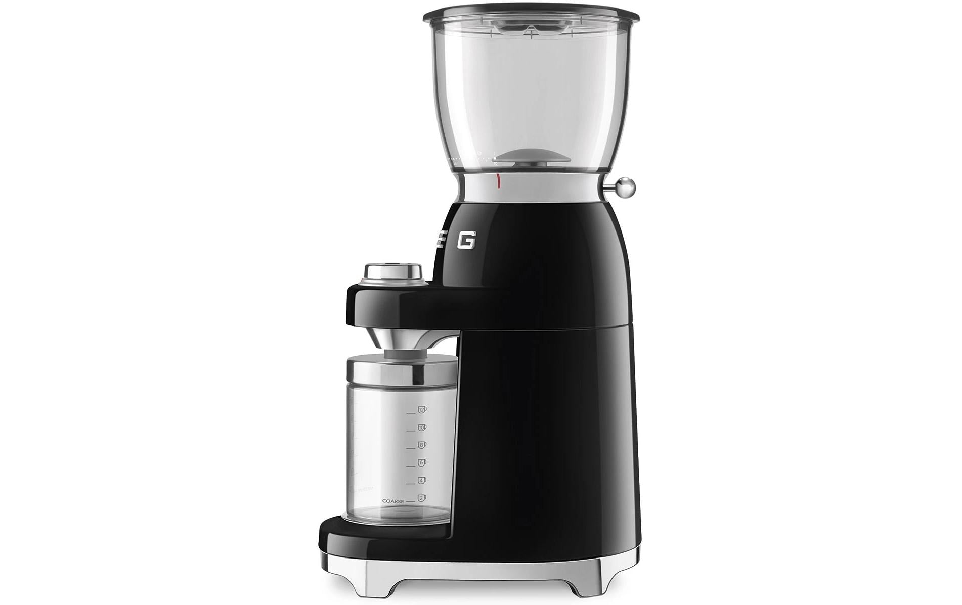 Smeg Kaffeemühle CGF11BLEU – Kegelmahlwerk, 350 g, 150 W, Schwarz