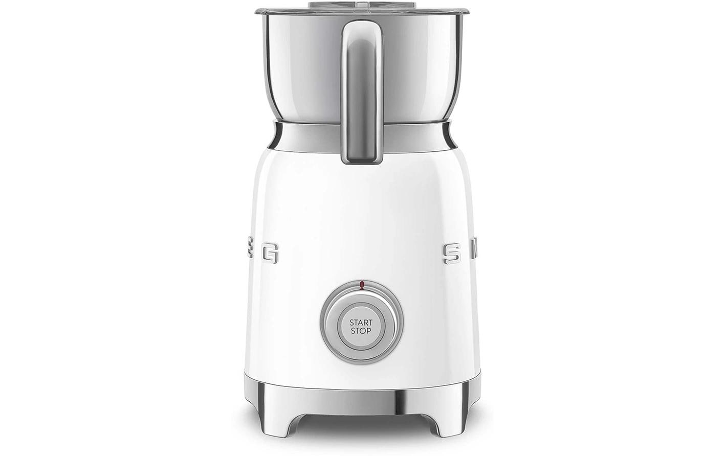 Smeg Elektrischer Milchschäumer MFF11WHEU – Füllmenge 600 ml, 500 W, Weiss
