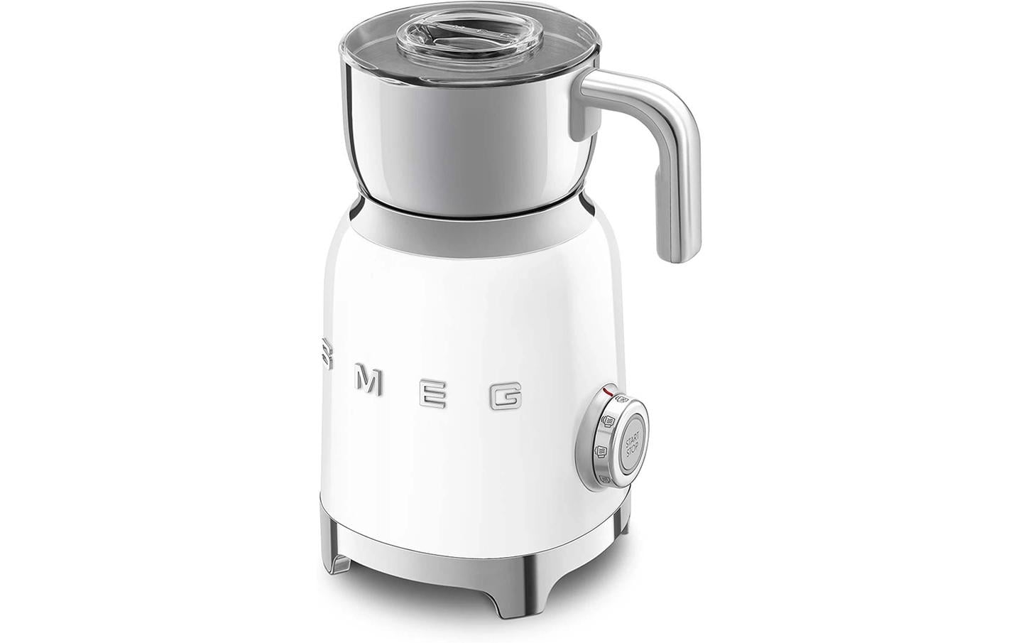 Smeg Elektrischer Milchschäumer MFF11WHEU – Füllmenge 600 ml, 500 W, Weiss
