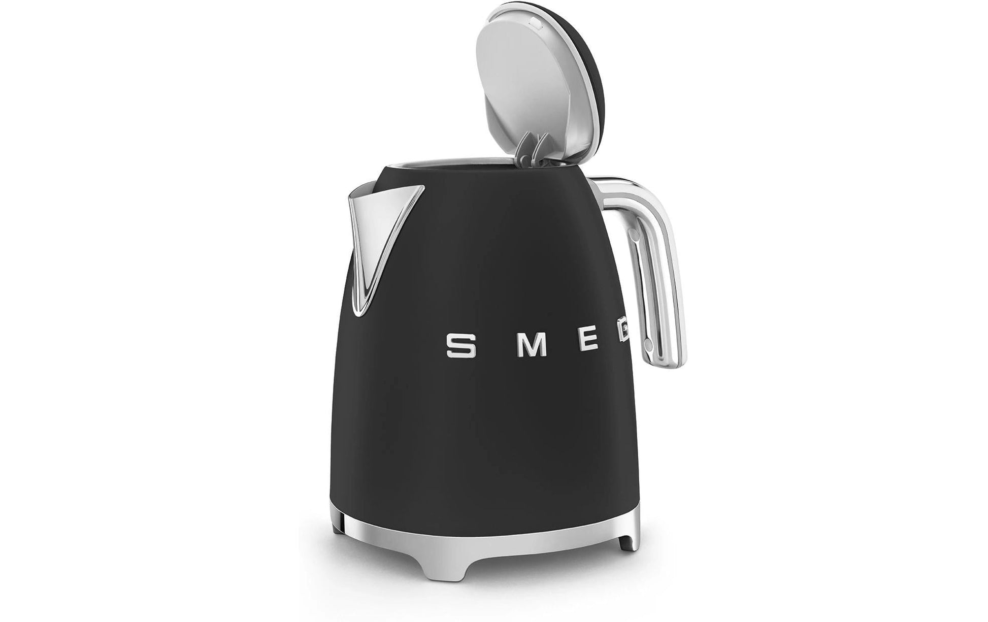 SMEG KLF03BLMEU – Wasserkocher 1,7 l, 2400 W, Edelstahl, Schwarz matt