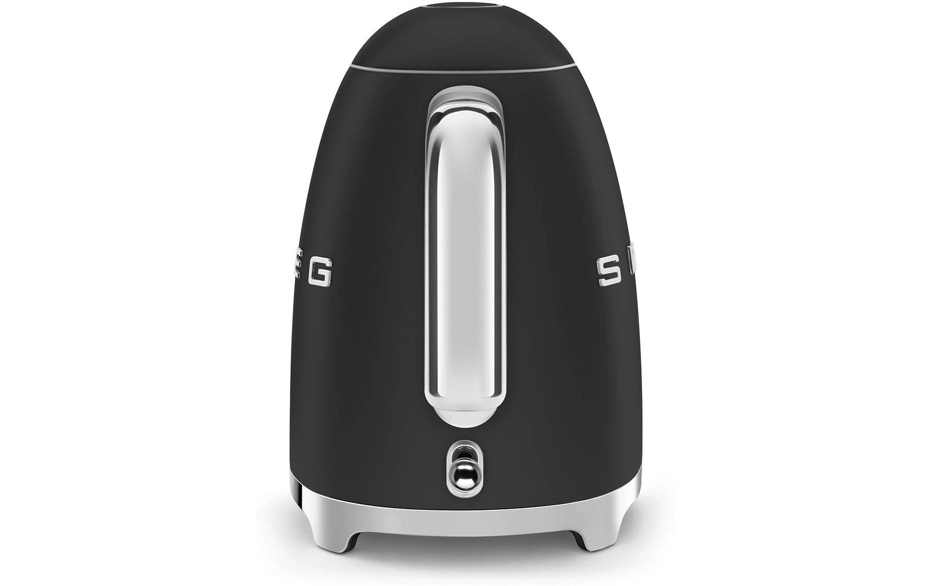 SMEG KLF03BLMEU – Wasserkocher 1,7 l, 2400 W, Edelstahl, Schwarz matt