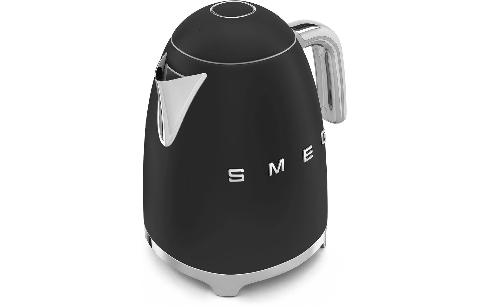 SMEG KLF03BLMEU – Wasserkocher 1,7 l, 2400 W, Edelstahl, Schwarz matt