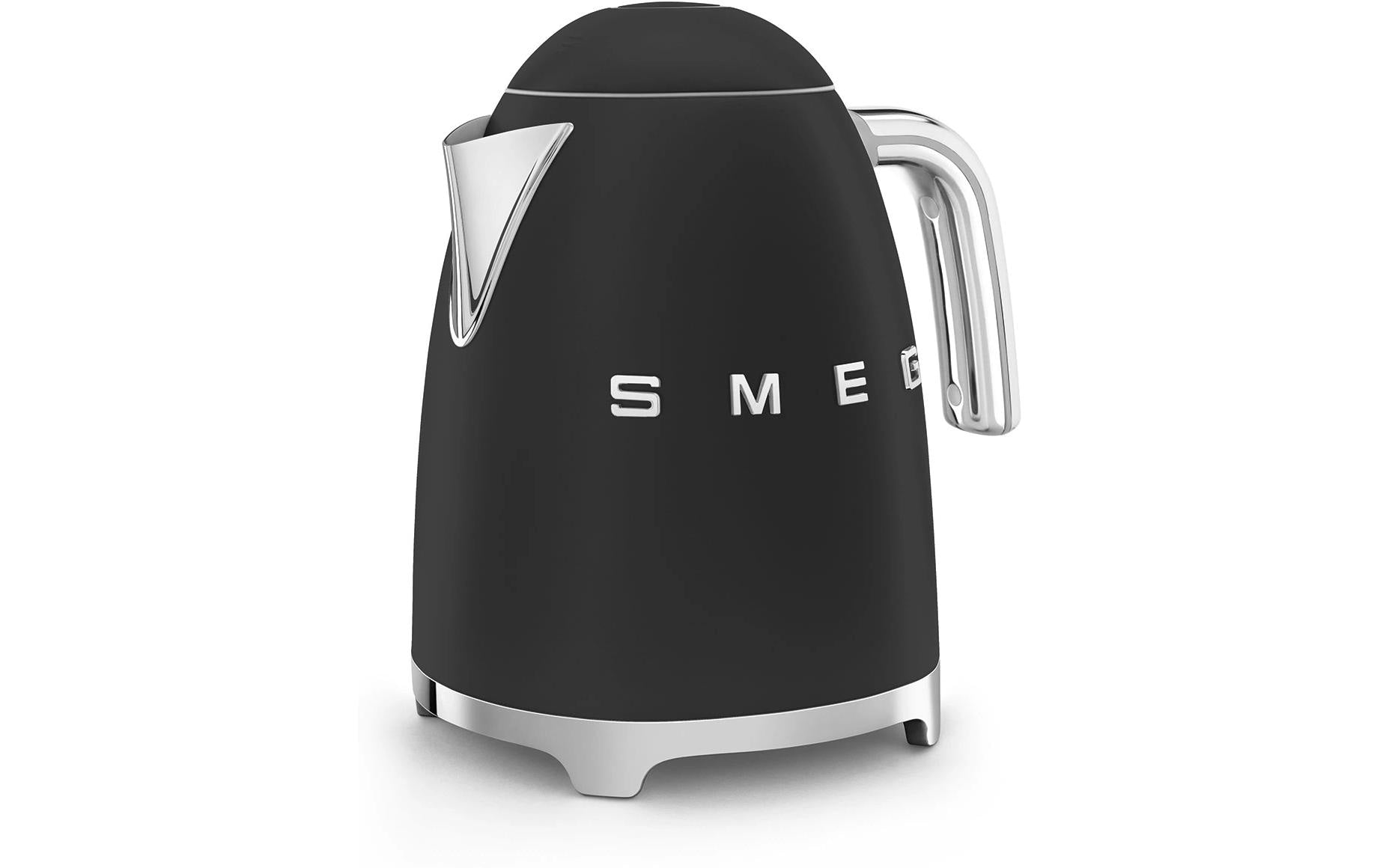 SMEG KLF03BLMEU – Wasserkocher 1,7 l, 2400 W, Edelstahl, Schwarz matt