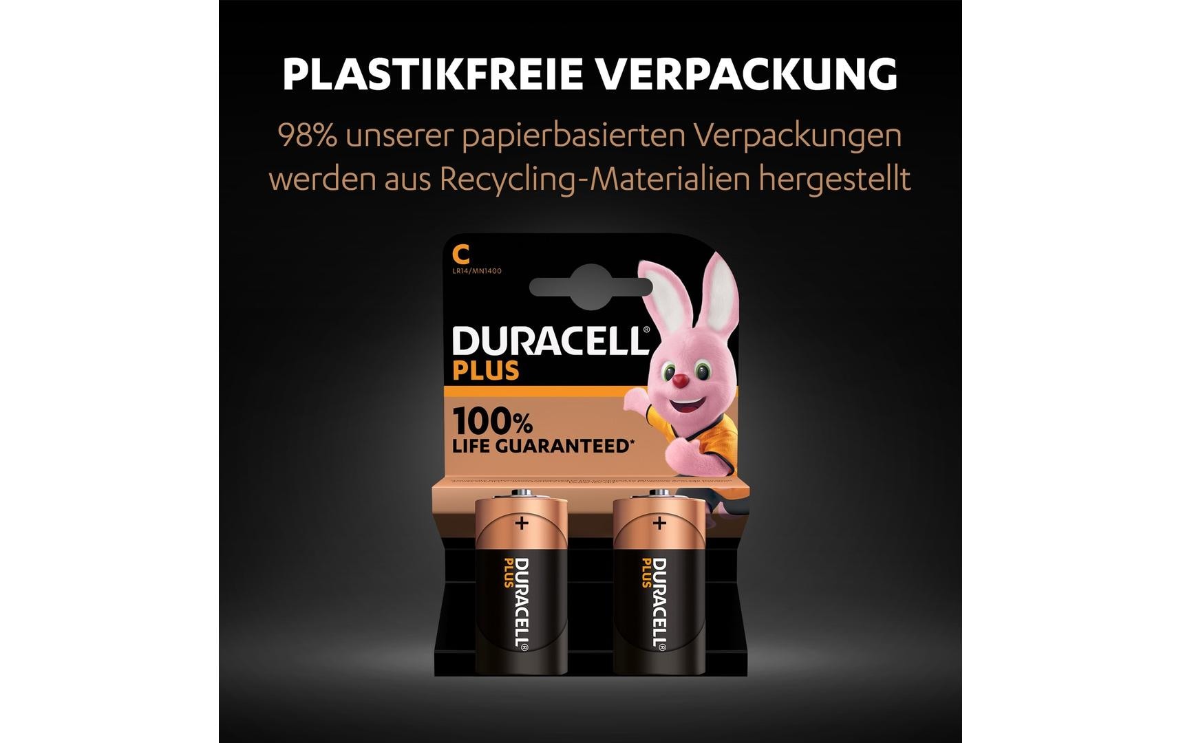 Duracell C Batterien, Alkaline, 1,5 V – 2 Stk.