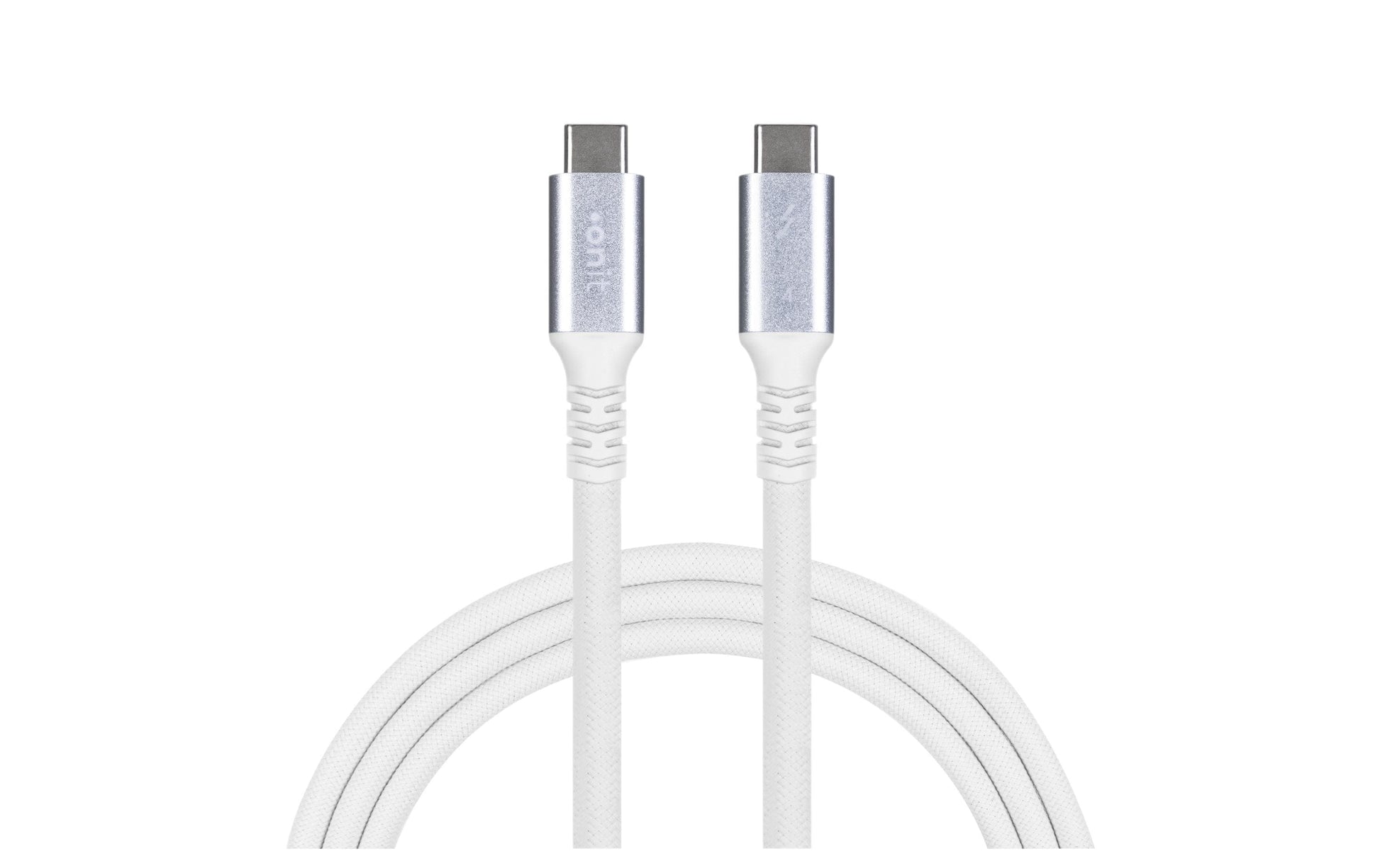 ONIT Thunderbolt 4 (USB-C) Kabel – 40 Gbit/s – 1 m – PD 240 W – Textilmantel – Weiss