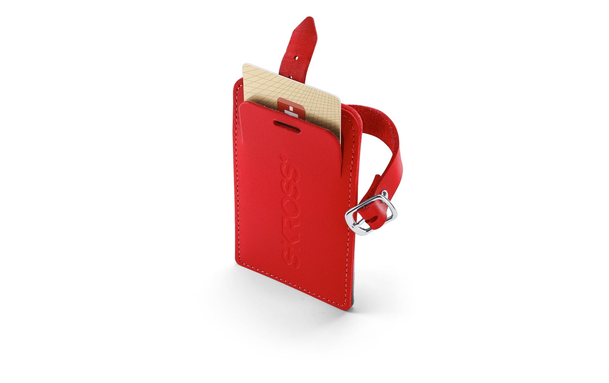 Skross Gepäckanhänger – 110×70 mm – Rot – Leder, PVC – 2 Stk.