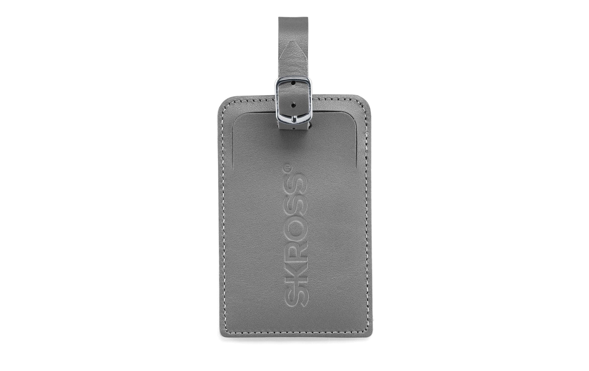 Skross Gepäckanhänger – 110×70 mm – Grau, Leder, PVC – 2 Stk.