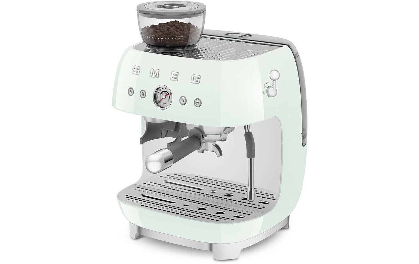 Smeg 50's EGF03PGEU Siebträgermaschine – 15 bar, 2,4 l, 250 g, Kegelmahlwerk, Grün