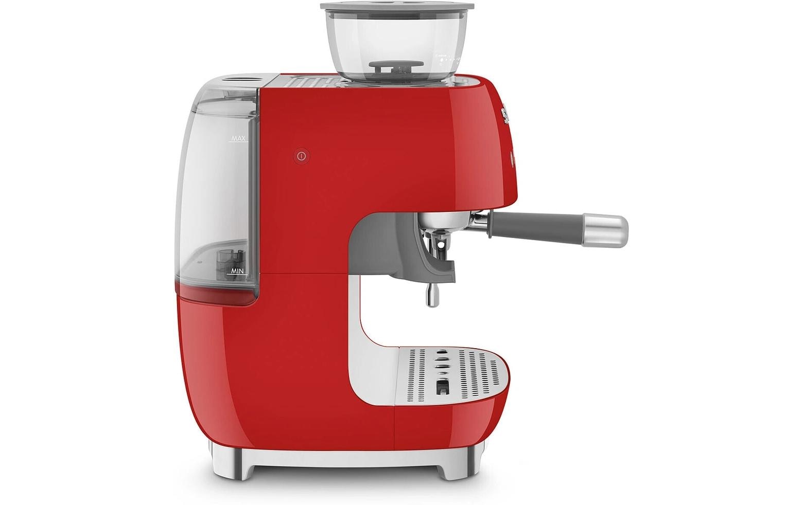 Smeg 50's EGF03RDEU Siebträgermaschine – 15 bar, 2,4 l, 250 g, Kegelmahlwerk, Rot