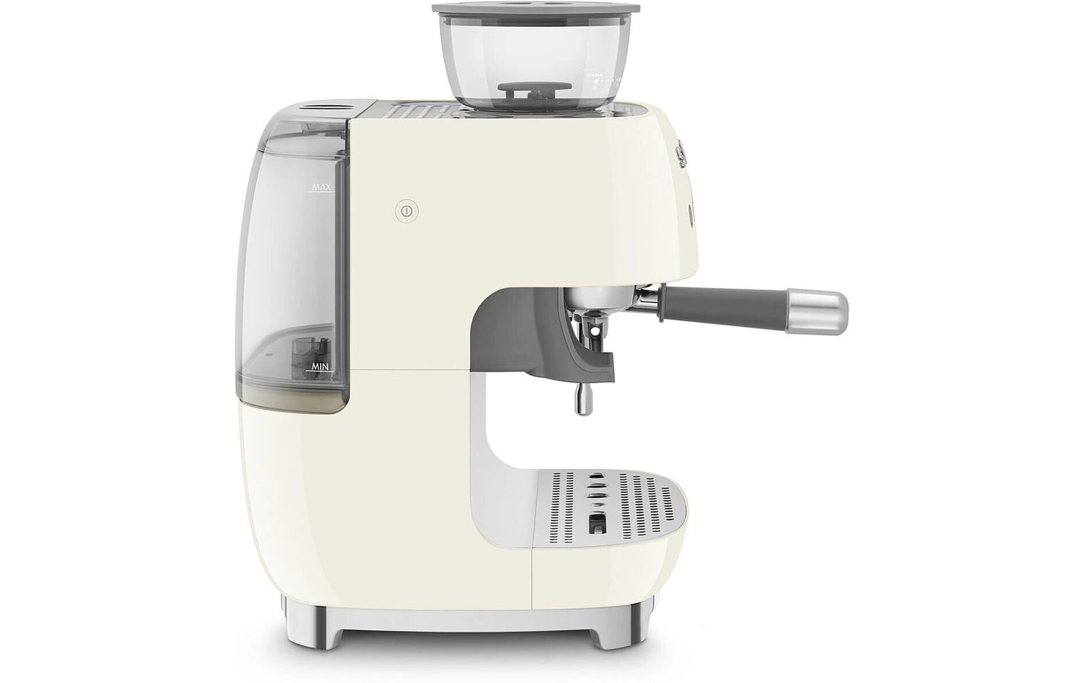 Smeg 50's EGF03CREU Siebträgermaschine – 15 bar, 2,4 l, 250 g, Kegelmahlwerk, Crème