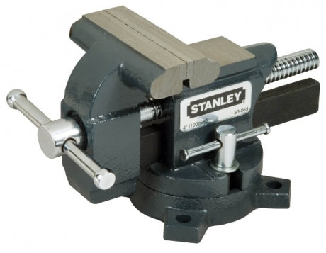 Stanley MAXSTEEL Schraubstock – Spannweite 100 mm, Spannkraft 110 kg, schwenkbarer Sockel – Eisenguss