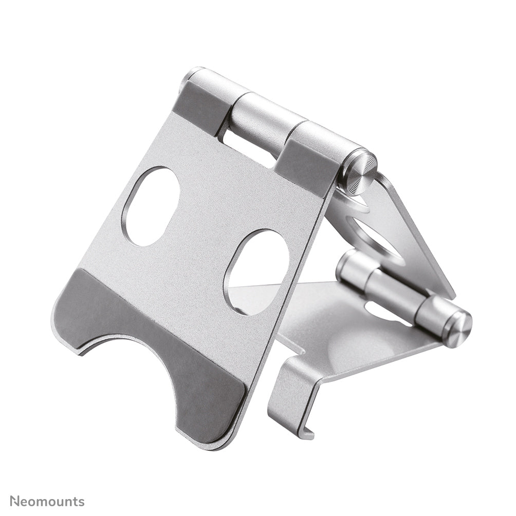 Neomounts Tischständer, faltbar, verstellbar – für bis 4,7" – Silber, Aluminium