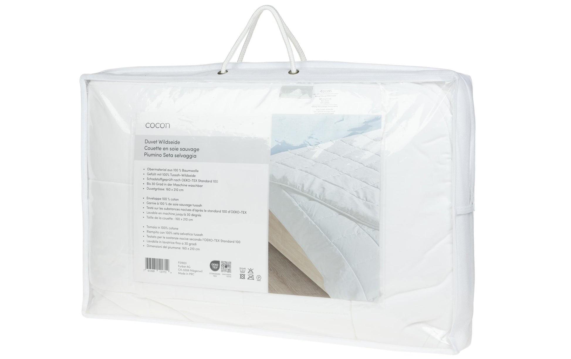 COCON Light Seide-Duvet – 160 × 210 cm, OEKO-TEX STeP