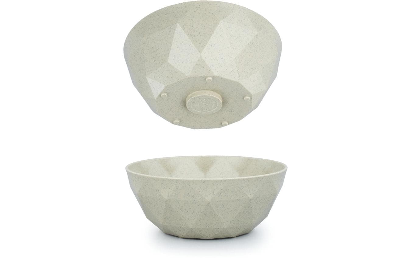 Silwy Suppenschüssel – 2er Set, 500 ml, Ø 16,0 cm, H 6,3 cm, Kunststoff, Sand, stapelbar