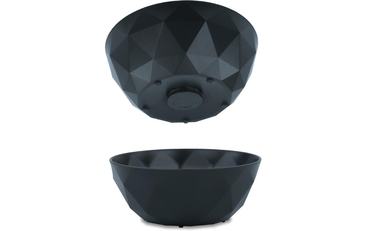 Silwy Suppenschüssel S0BO-1408-2-A – 2er Set, 500 ml, Ø 16 cm, H 6,3 cm, Kunststoff, Schwarz, stapelbar