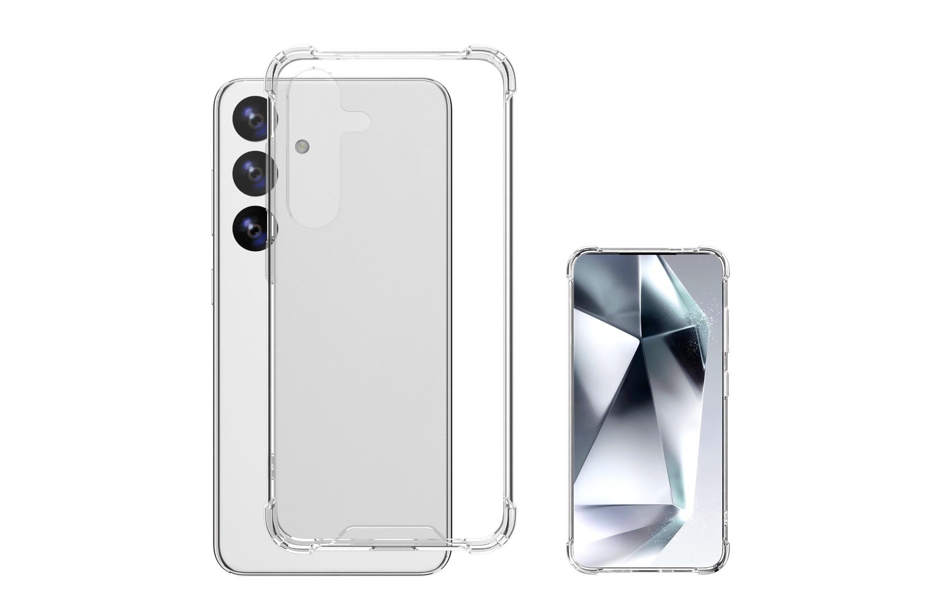 4smarts Hybrid Case Ibiza Backcover – für Samsung Galaxy S24+, PC+TPU, Transparent