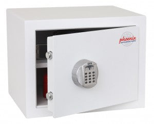 Phoenix Safe Co. Phoenix Tresor Fortress II SS1182E – Elektronikschloss – 25 l – Bodenmontage – Einbruchschutzklasse S2 – Weiss