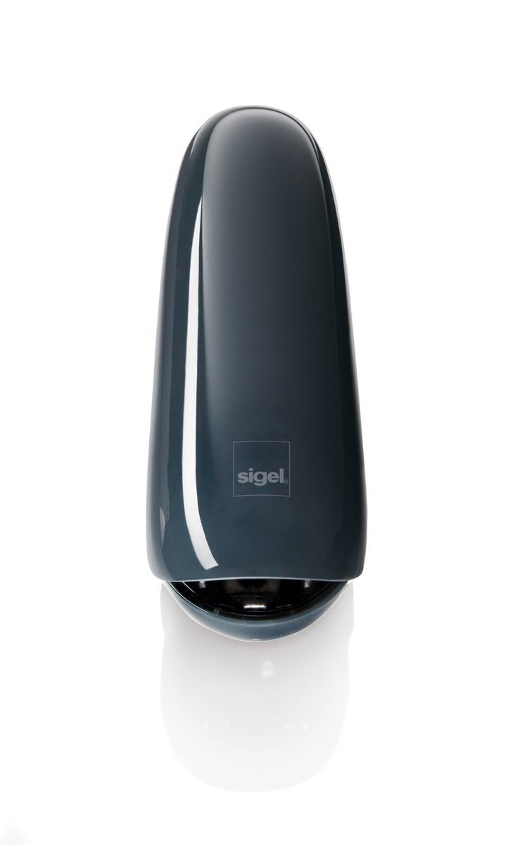 Sigel Eyestyle Hefter, 15 Blatt, für 24/6, 26/6, offene und geschlossene Heftung, grau