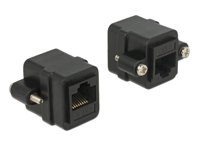 DeLOCK 85124 Adapter RJ-45 zu RJ-45 – Cat6, vergoldete Kontakte – Schwarz