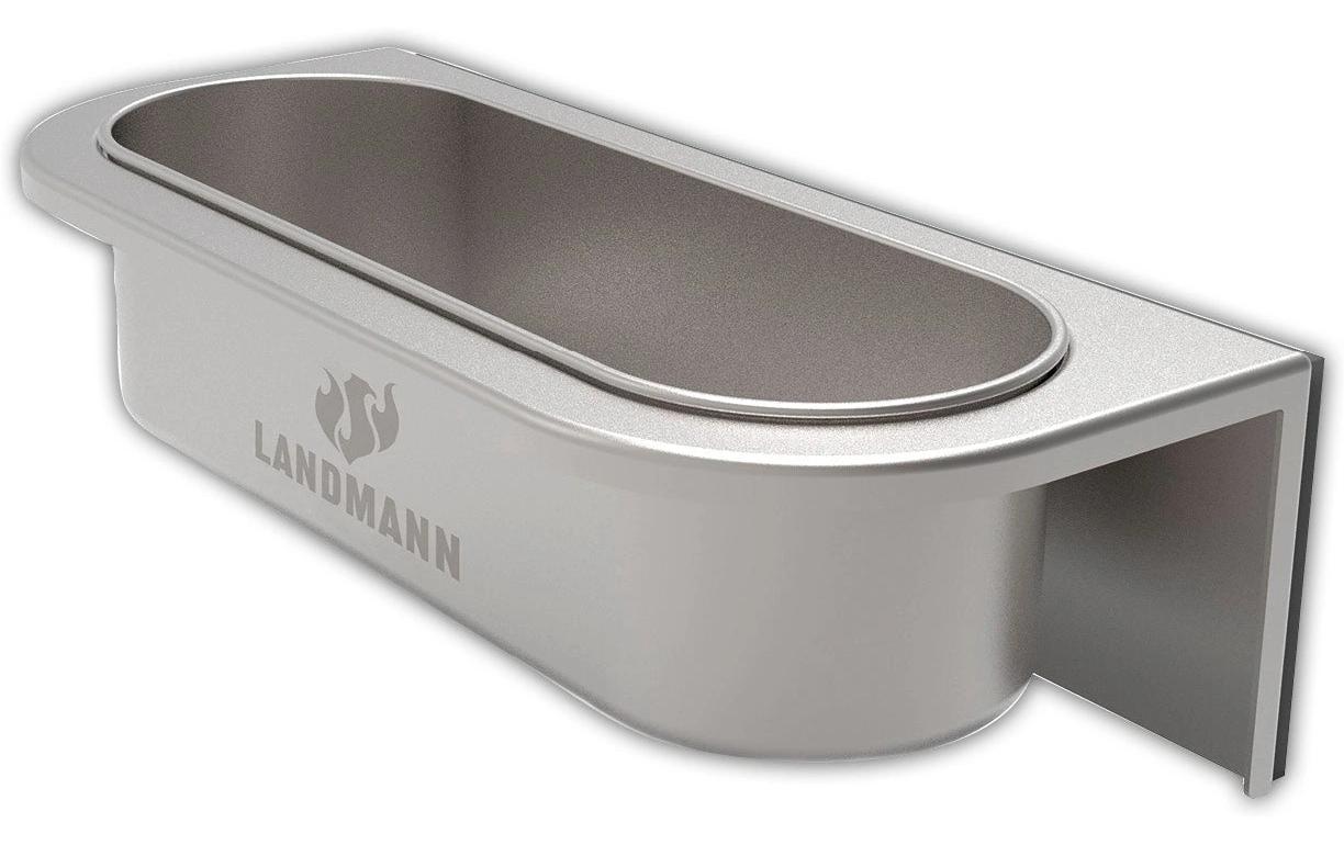LANDMANN Würstchenhalter, magnetisch, 22 × 10 × 6,5 cm, Edelstahl, silber